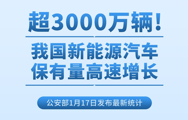 超3000萬輛！我國新能源汽車保有量高速增長
